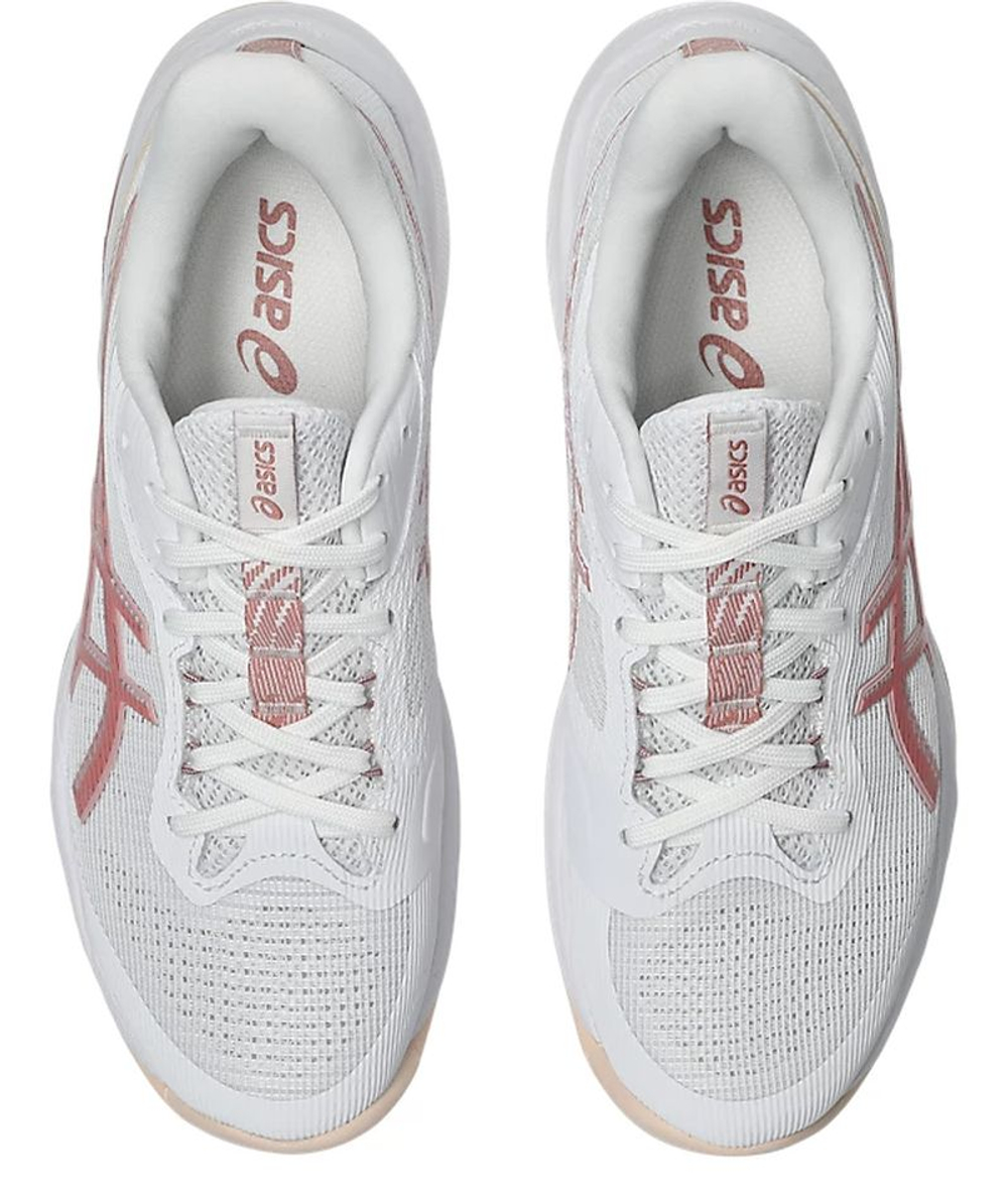 Женские кроссовки для бадминтона/сквоша Asics Netburner Мячistic FF 4 - white/rose rough