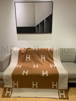 Коричневый плед H Hermes