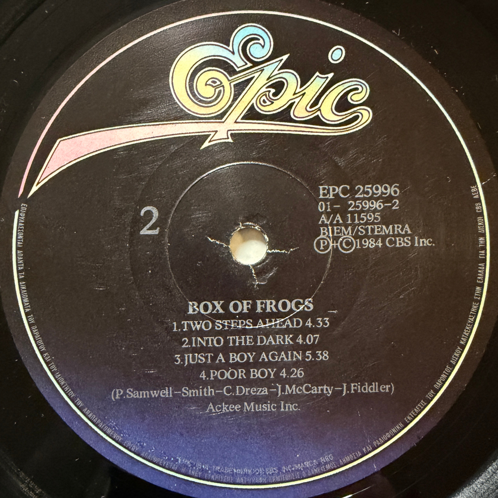 Box Of Frogs ‎– Box Of Frogs (Греция 1984г.) Т