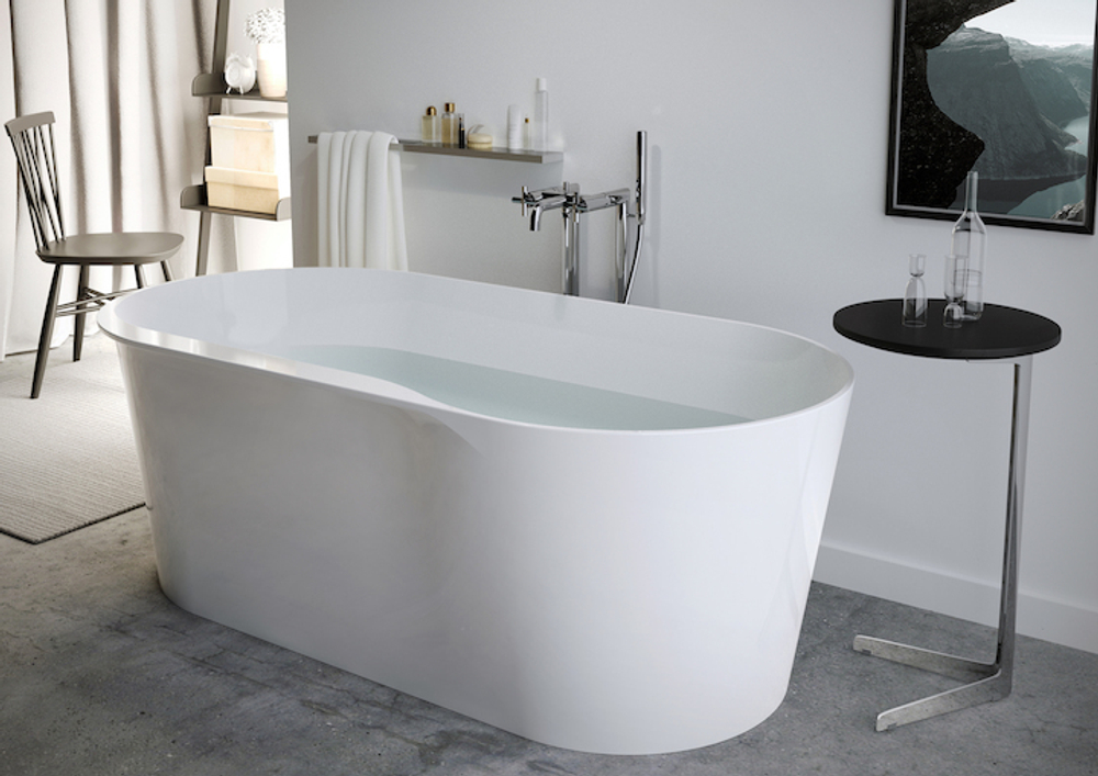 Raina 159х79 ванна из материала Stonex® свободностоящая, белая, 248466000