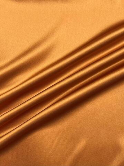 Атлас-стрейч шелковый оранжевый