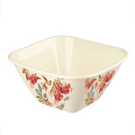 Миска квадратная 2л с декором (бежевый)