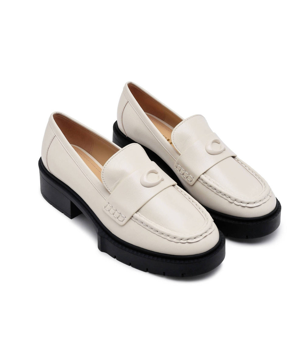 Кожаные лоферы LEAH Coach - бежевый(CB990)