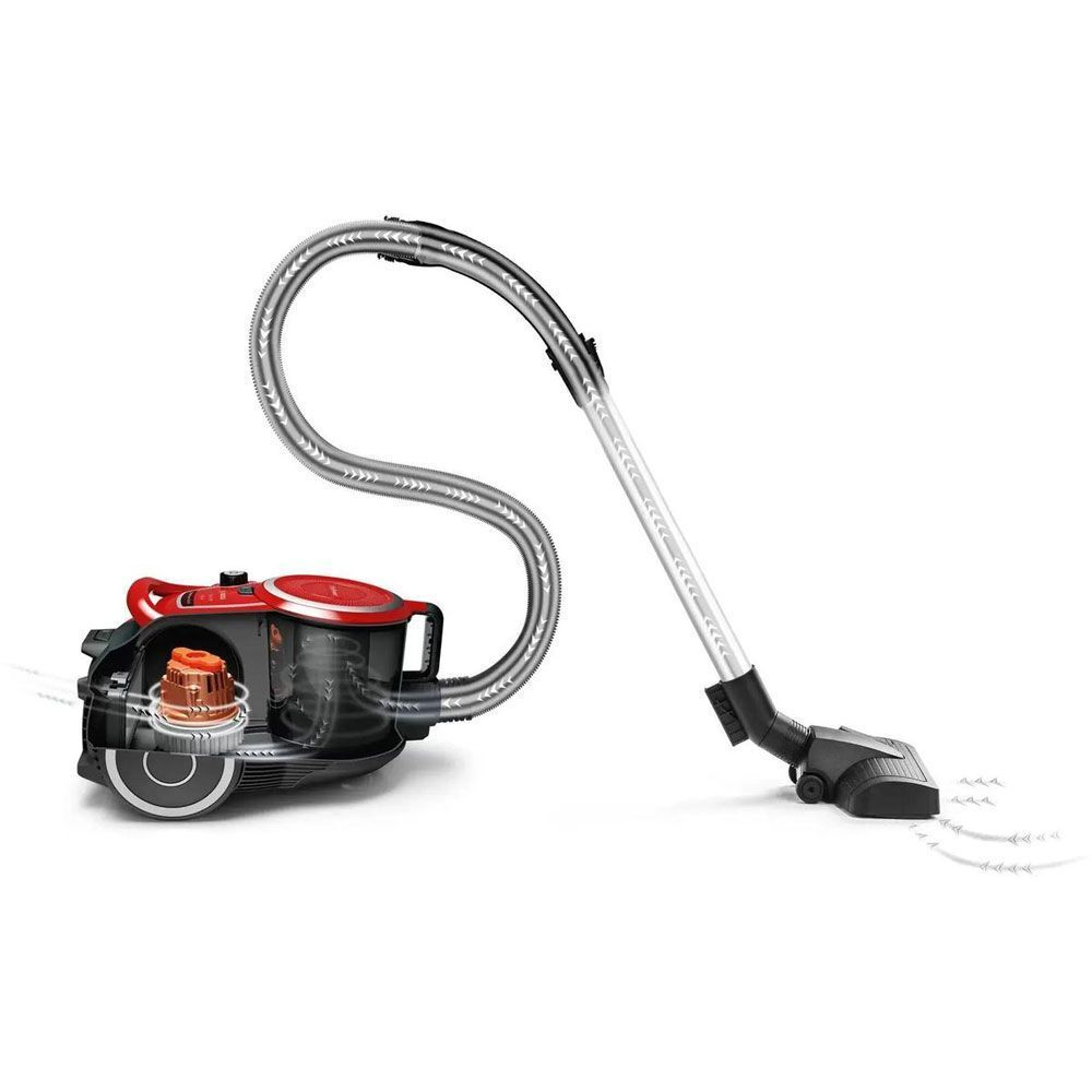 Пылесос BOSCH BGS412234A, красный