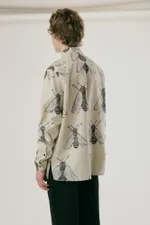 Рубашка FOS С Насекомыми Бежевая Мужская