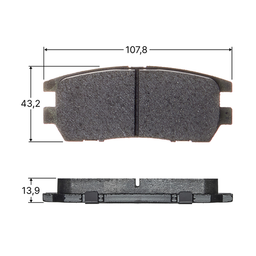 Колодки тормозные дисковые Avantech задние (противоскрипная пластина в компл.) AV956