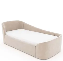 Диван-кровать KIDI Soft с низким изножьем 90*200 см R антивандальная ткань (бежевый)