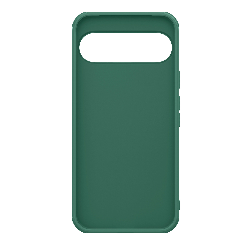 Усиленный чехол зеленого цвета (Dark Green) от Nillkin для Google Pixel 9 и 9 Pro, серия Super Frosted Shield Pro