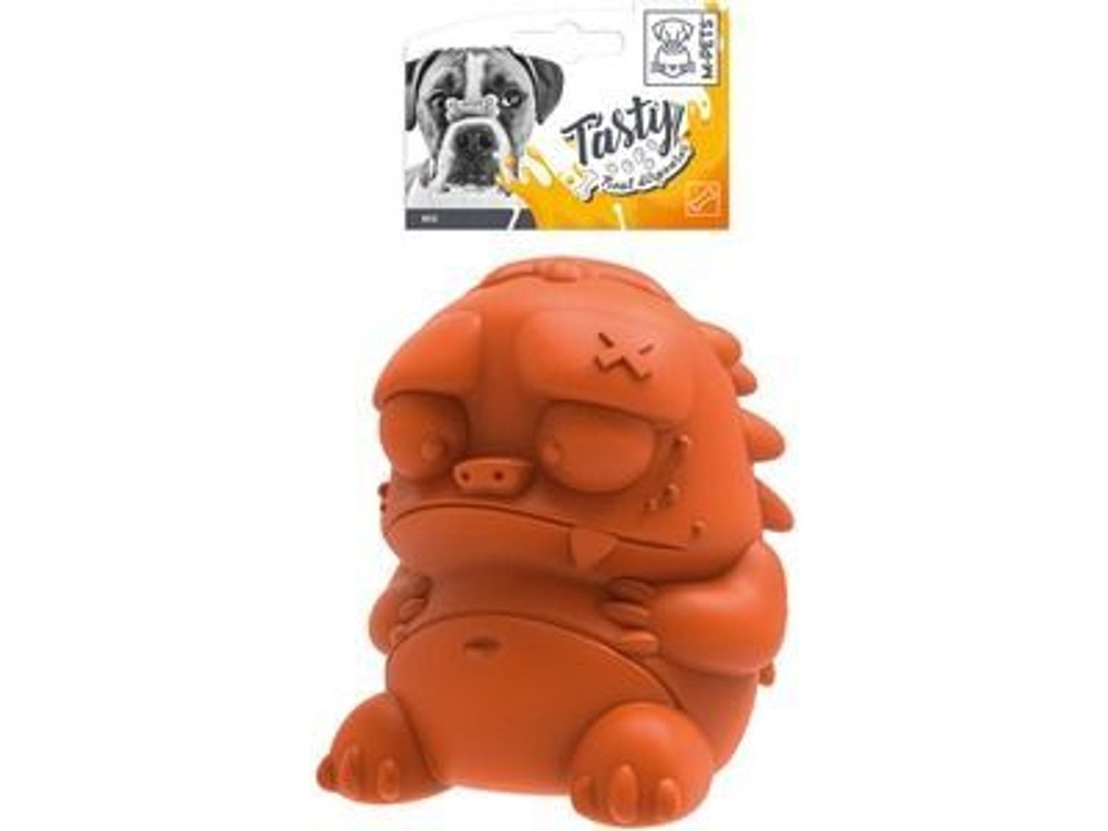 M-PETS Игрушка для собак Зомбик с дозатором угощений, цвет оранжевый