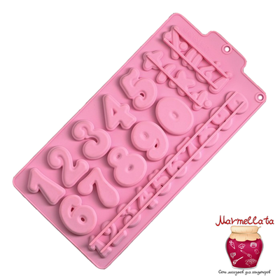 Форма для льда и шоколада "Цифры", 30,2*16 см, 28 ячеек