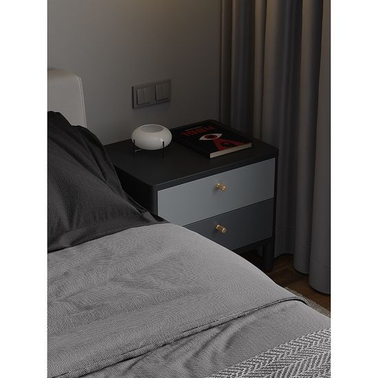 Тумба прикроватная saga, hordur, 55х40х50 см, черная