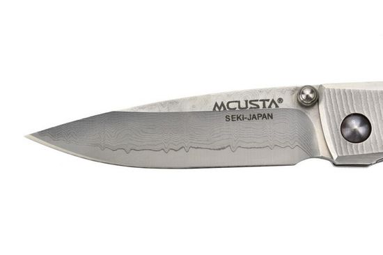 Складной нож Mcusta Shinra Mari MC-0036D c клинком из стали VG-10 San Mai (Laminated Stainlesss Damascus) рукоять Damascus