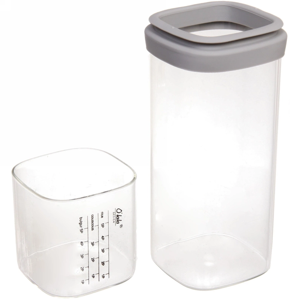 Банка для продуктов стеклянная 800мл «O'lala» с мерный стаканом