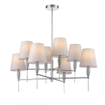 8279/8 CLASSI LN26 054 хром/серый, металл/керамика/текстиль Люстра Е14 8*40W 220V KARMEN