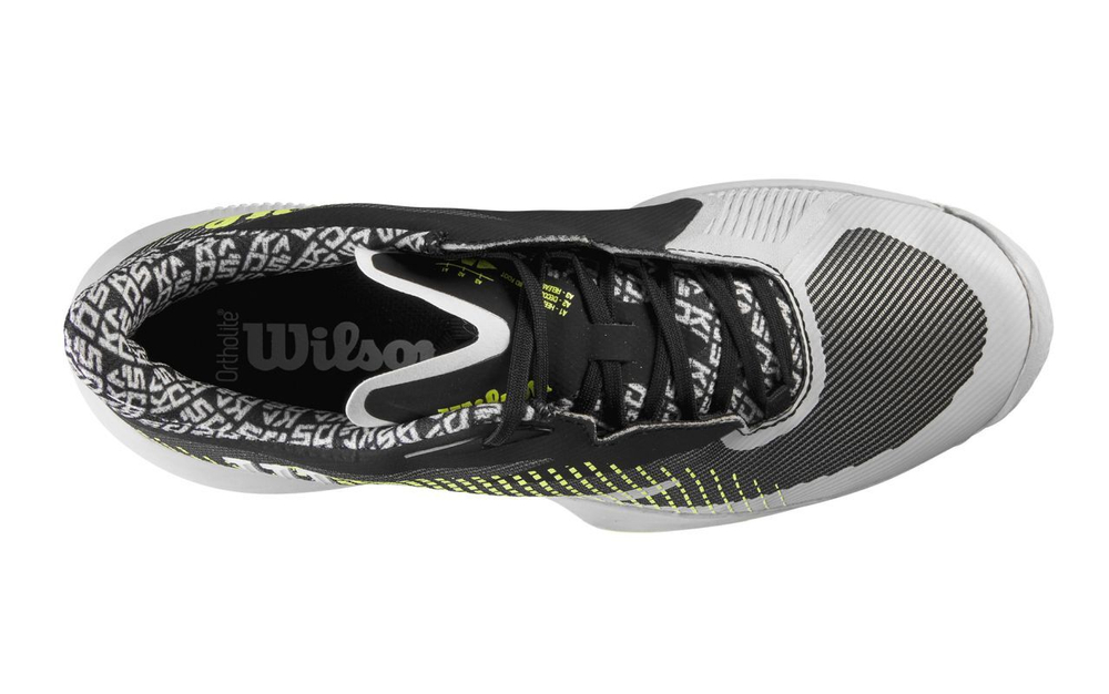 Мужские кроссовки теннисные Wilson Kaos Swift 1.5 - pearl blue/black/safety yellow