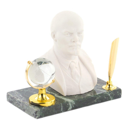 Мини-набор "Ленин" мрамолит змеевик 150х80х130 мм 1050 гр.   R119884