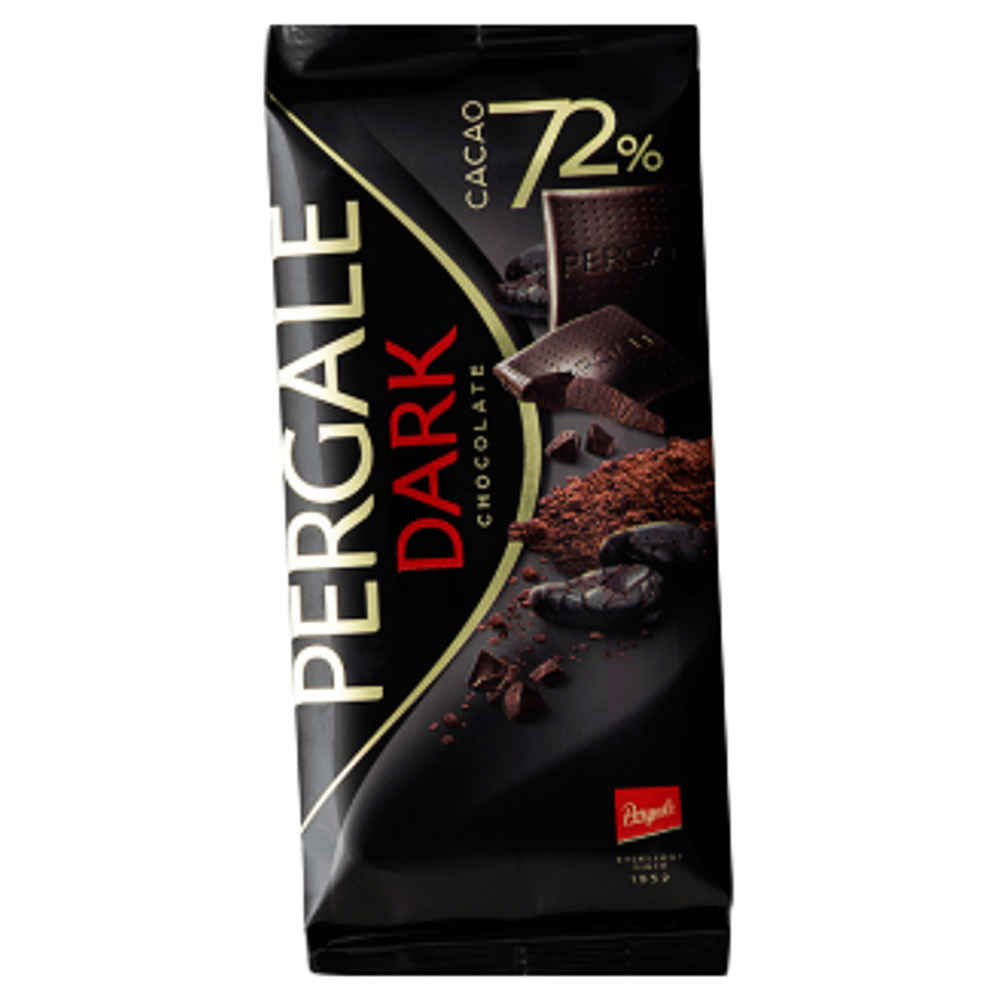 Темный шоколад Pergale горький 72%, 100 г