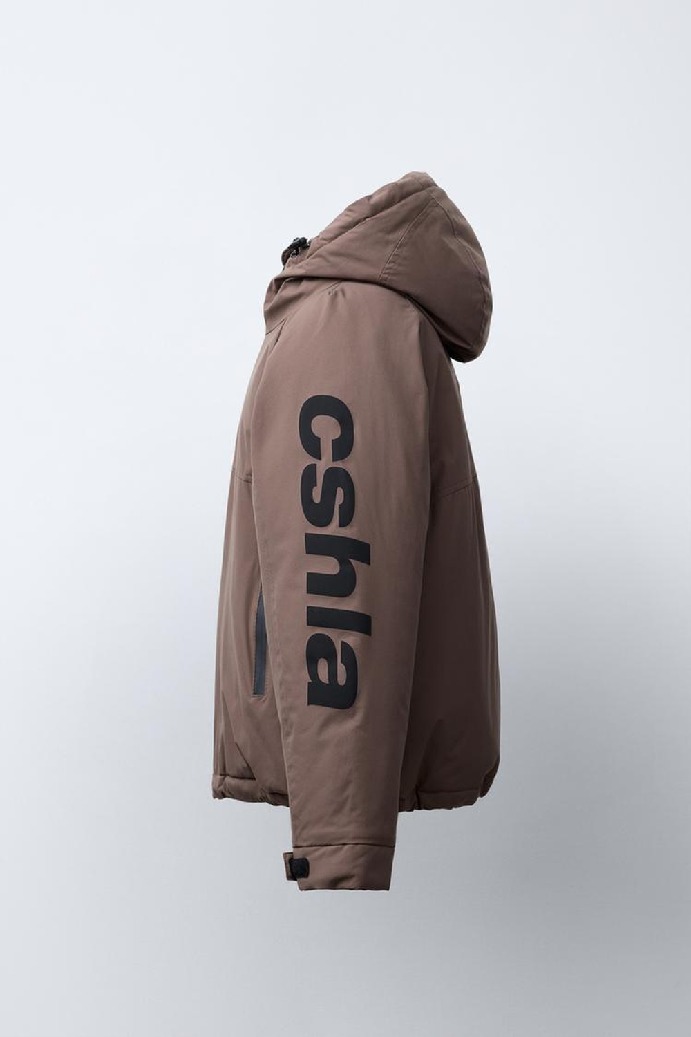 ZARA СТЕГАНАЯ КУРТКА НА МОЛНИИ, СЕРО-КОРИЧНЕВЫЙ