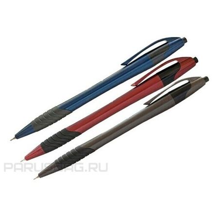 Ручка шариковая автоматическая Berlingo Metallic XL, синяя, 0.7мм, грип