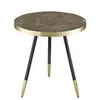 Журнальный столик Hedda Ø55 см, мрамор/матовое золото