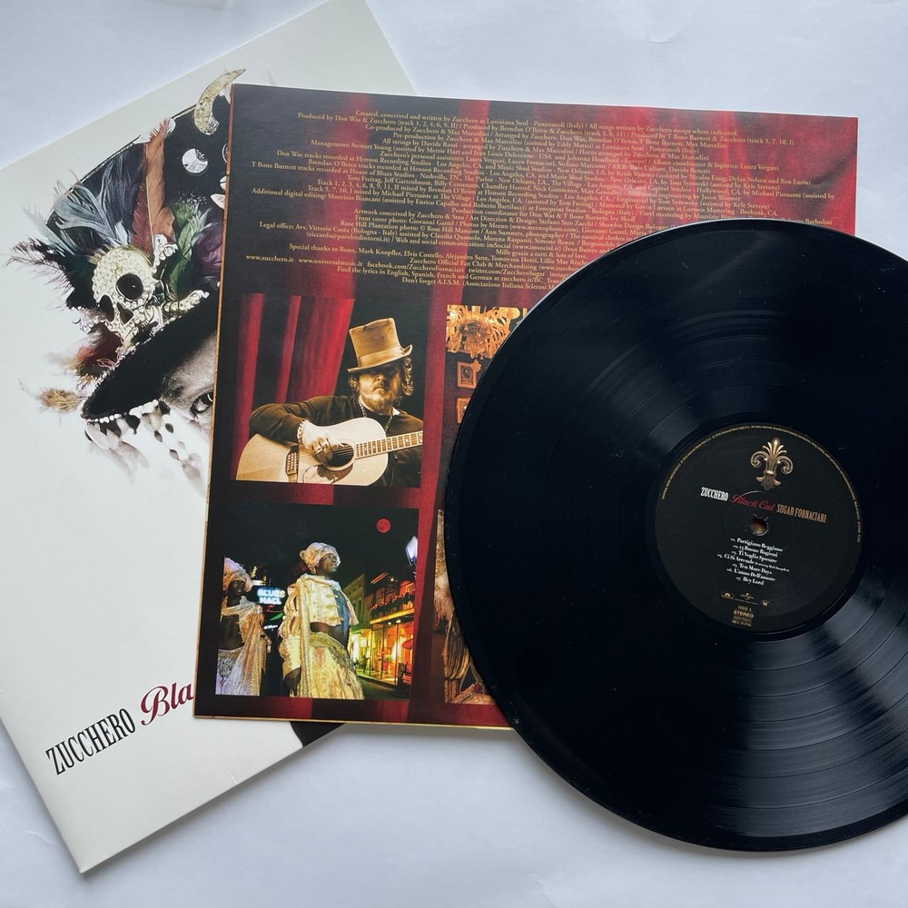 Виниловая пластинка LP Zucchero Sugar Fornaciari Black Cat (Италия 2016)