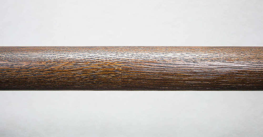 Окрашенный поручень (дуб) - орех + черная патина (L=2 метра)