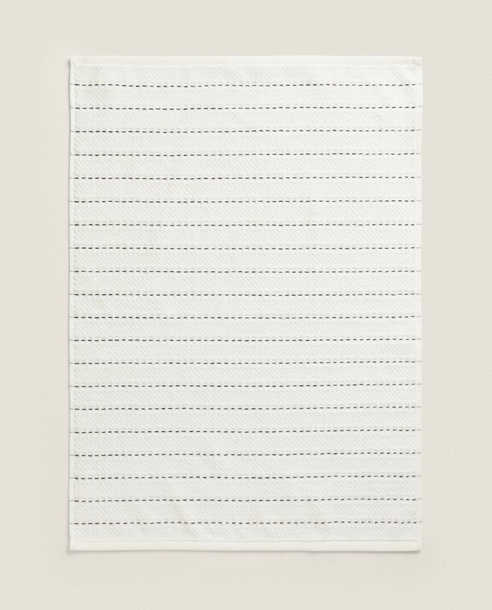 ZARA HOME КУХОННОЕ ПОЛОТЕНЦЕ ИЗ ХЛОПКА, БЕЛЫЙ