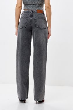 Джинсы wide leg серого цвета
