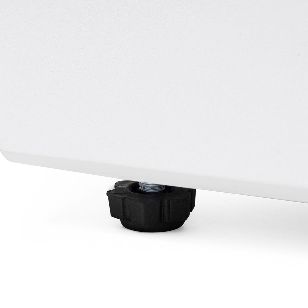 Стол стеклянный Woodville Хасселвуд 160(220)х90х77 белый мрамор, белый, ножки белые