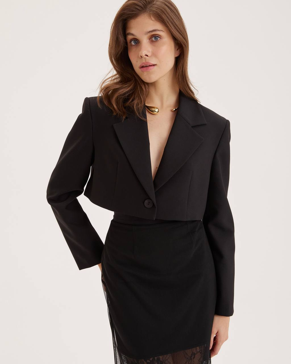 Жакет костюмный укороченный