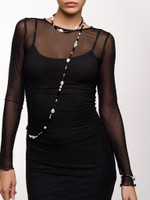 Сотуар "Chess queen" с черным агатом Silver