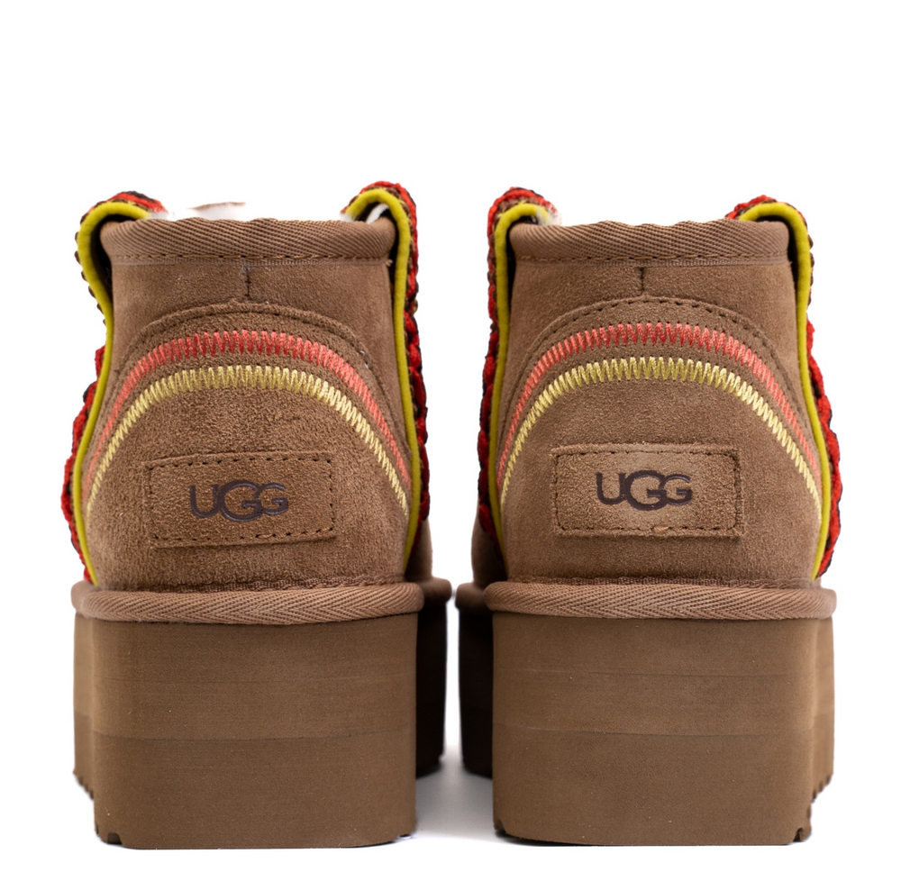 UGG Classic Ultra Mini Braid Platform Chestnut