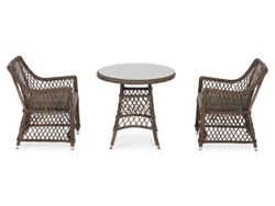 "Эспрессо-80 L" обеденная группа плетеная, цвет коричневый