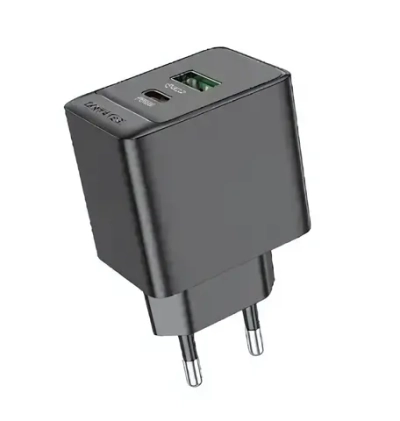 Зарядное устройство Borofone BAS14A PD20W+QC3.0 3A Type-C+USB Black