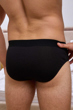Черные бамбуковые трусы-брифы (Размер: S) (Цвет: черный)
