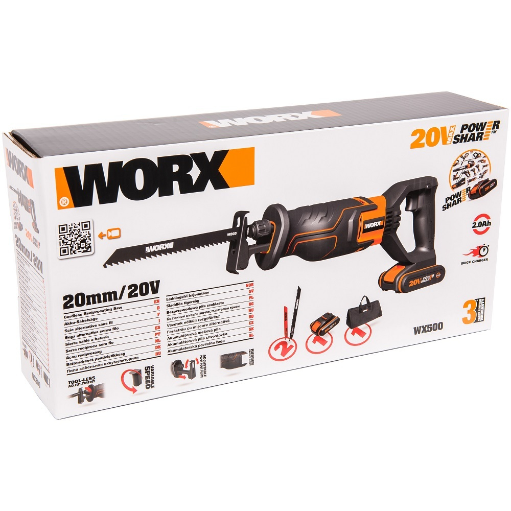 Пила сабельная аккумуляторная WORX WX500