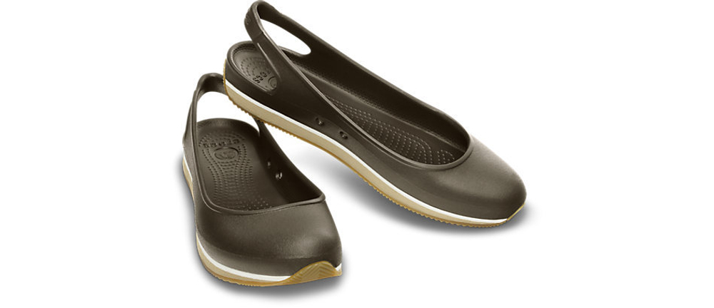 Балетки Crocs Retro Slingback Flat Espresso / Chai