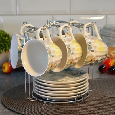 Чайный набор 12 предметов 220мл на подставке (00110592)