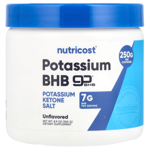 Nutricost, Калий BHB, goBHB®, без добавок, 250 г (8,9 унции)