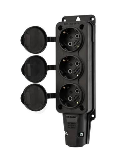 Колодка EXPER 2 гнезда, с заземлением