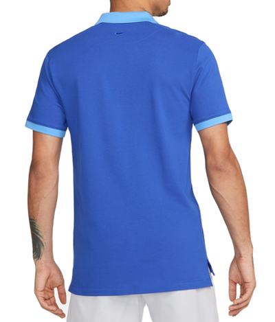 Мужское теннисное поло Nike Rafa Slim Polo - game royal/university blue/white
