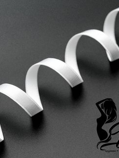 001 740/10 Бретель глянец Lauma 10 мм, белый 001