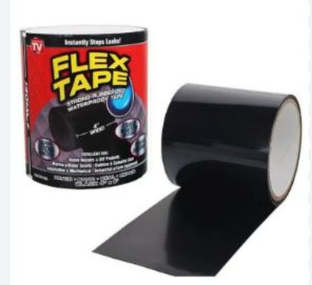Лента клейкая сверхсильная FLEX TAPE 10см 1,5м черная (100шт)