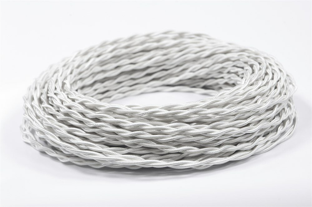 Ретро провод витой Белый Шелк Interior Wire Магус ТМ ПВР2075-К002 / 3х2,5