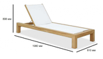 Шезлонг-лежак деревянный Tagliamento Caicos, натуральный