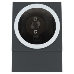 Светильник декоративный настенный ЭРА WL37 GR под лампу MR16 GU10 IP54 поворотный серый для интерьера и фасадов зданий