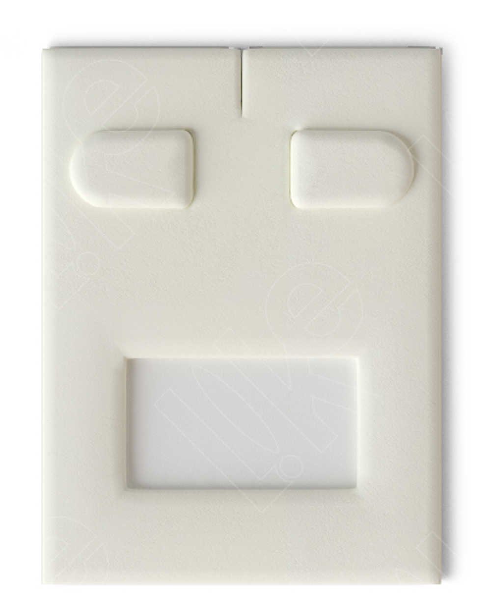 Вкладыш 08/наклонный/для серег/2 язычка/окошко для бирки/прорезь для нитки