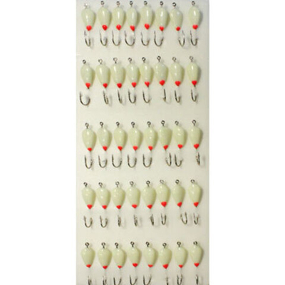 Мормышка фосфорная №02, крючок №12 (100 шт на плойке)