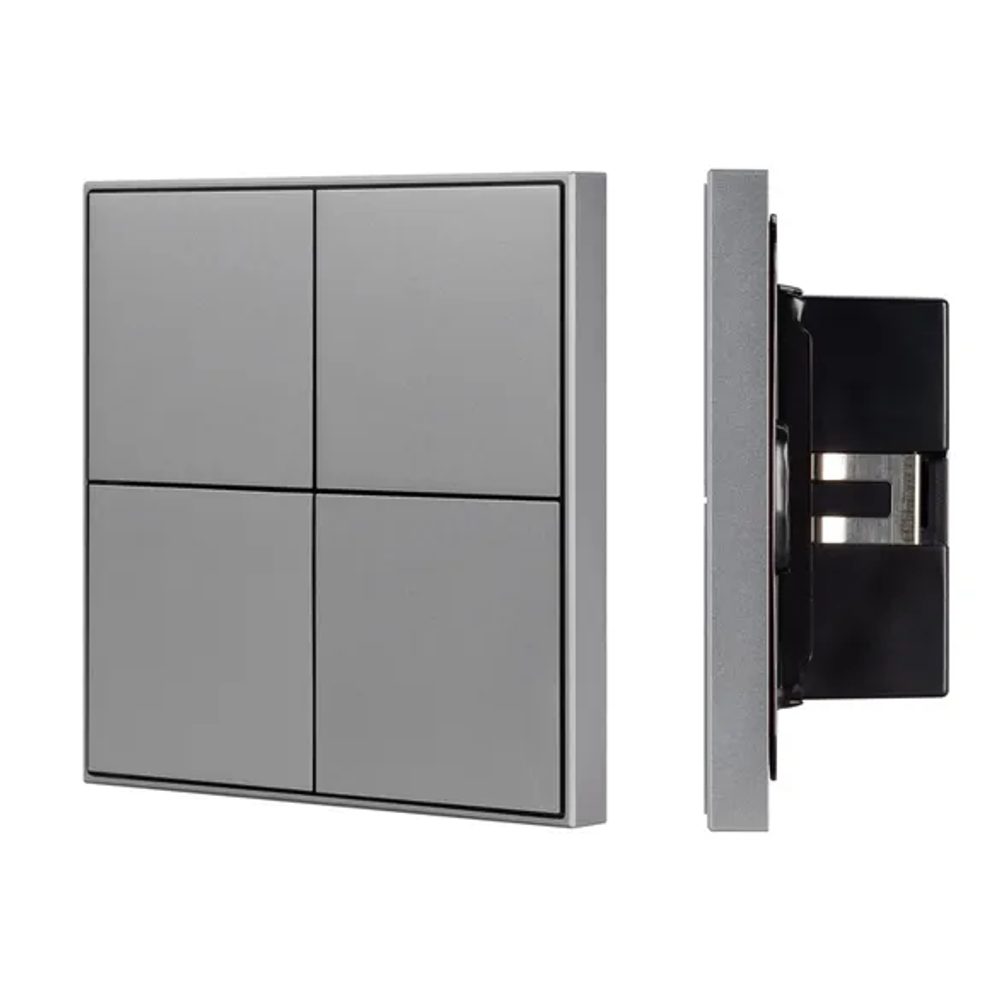 INTELLIGENT ARLIGHT Кнопочная панель KNX-304-23-IN Grey (BUS, Frame) (IARL, IP20 Металл, 2 года) 038402