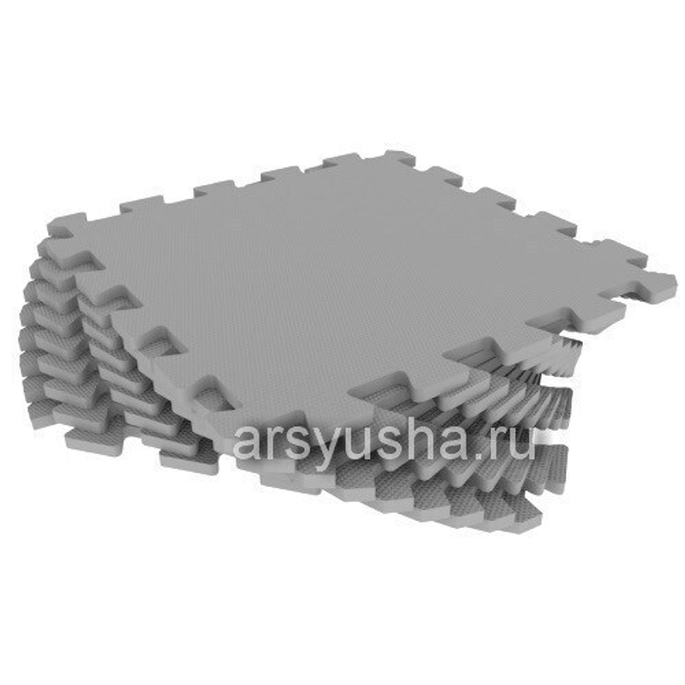 Коврик-пазл Экополимеры (9 плит 33x33x0,9см, ~1кв.м./уп) Серый